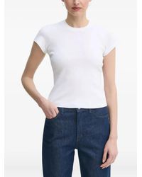 A.L.C. - Geribbeld T-Shirt Met Ronde Hals - Lyst