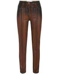 Elisabetta Franchi - Cigarette Jeans With Laminated Effect - Lyst
