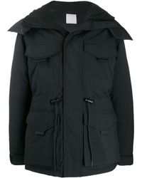 Sandro Hooded Down Parka Coat - Black