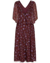 Markarian - Marina Floral-Print Midi Dress - Lyst