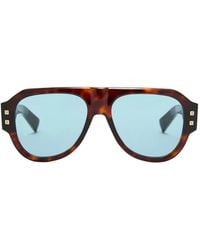 Balmain - Tortoiseshell-Effect Pilot-Frame Sunglasses - Lyst