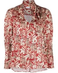 ..,merci - Floral Print Long-Sleeved Blouse - Lyst