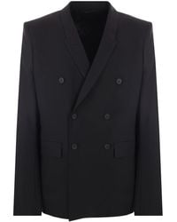 Rick Owens - Double-Breasted Stretch-Wool Blazer - Lyst