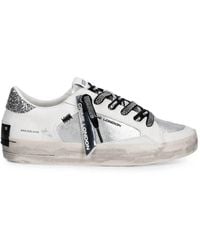 Crime London - Sk8 Deluxe Glitter-Detail Sneakers - Lyst