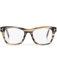 Tom Ford - Tortoiseshell-Effect Round-Frame Optical Glasses - Lyst