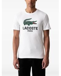 Lacoste - Camiseta Estampada De Algodón - Lyst
