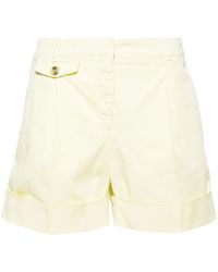 BOSS - Pleated Twill Shorts - Lyst