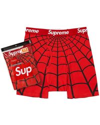 Supreme Hanes Boxers (Pack Of Two) in Gray for Men | Lyst