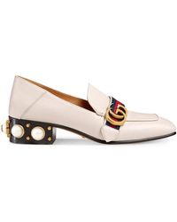 white gucci loafers womens
