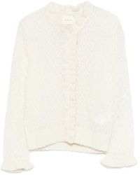 Doen - Claudie Frills Perforated Cardigan - Lyst