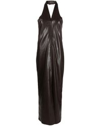 Nanushka - Robe longue en cuir artificiel à dos nu - Lyst