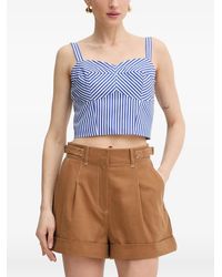 Guess - Top Estilo Corsé A Rayas - Lyst