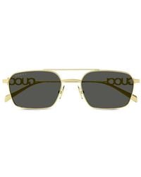 Gucci - Navigator-Frame Sunglasses - Lyst
