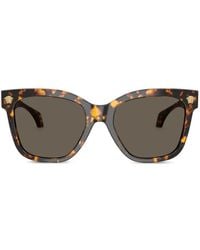 Versace - Medallion Square-Frame Sunglasses - Lyst