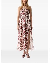 ViCOLO - Floral-Print Ruched Maxi Dress - Lyst