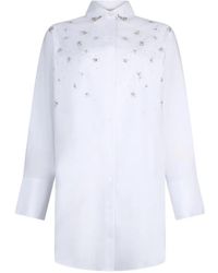 Liu Jo - Shirt Dress With Bejewelled Embellishment - Lyst