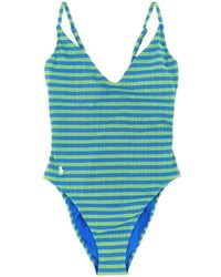 Polo Ralph Lauren - Polo Striped Cable-Knit Swimsuit - Lyst