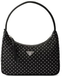 Prada - Mini Sac À Main Re-Nylon À Détails De Clous - Lyst