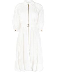3.1 Phillip Lim - Midi-jurk Met Geborduurde Bloemen - Lyst