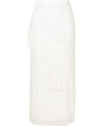 Lethicia Bronstein - Corded-Lace Midi Skirt - Lyst