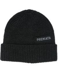 Premiata - Gerippte Beanie Mit Logo-Print - Lyst