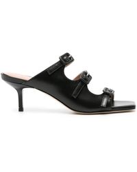 SCAROSSO - Manuela 65mm Leather Mules - Lyst