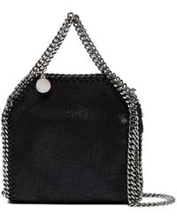 Stella McCartney Tiny Falabella Glitter Shoulder Bag - Black