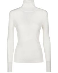P.A.R.O.S.H. - Maglione A Coste Con Collo Alto - Lyst