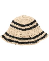 Twin Set - Striped Raffia Sun Hat - Lyst
