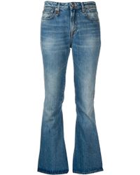 R13 'Jasper' Jeans mit leicht ausgestelltem Bein - Blau