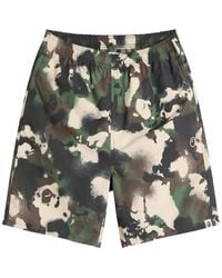 A Bathing Ape - Map Camo Cotton Swim Shorts - Lyst