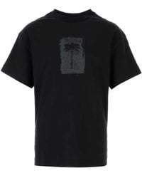 Palm Angels - Logo-Print Cotton T-Shirt - Lyst