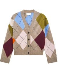 Pringle of Scotland - Argyle-Pattern Lambswool Cardigan - Lyst