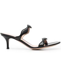 Gianvito Rossi - Double-strap Leather Mules - Lyst