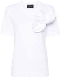 Simone Rocha - Pressed Rose Cotton T-shirt - Women's - Cotton - Lyst
