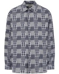 ERL - Patchwork Plaid Cotton Shirt - Lyst