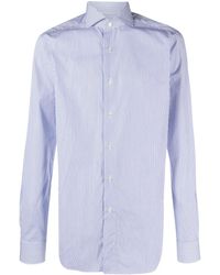 Xacus - Pinstriped Cotton Shirt - Lyst