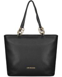 Love Moschino - Logo-Plaque Tote Bag - Lyst