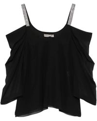 D.exterior - Embellished-Straps Top - Lyst