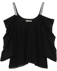 D.exterior - Embellished-Straps Top - Lyst