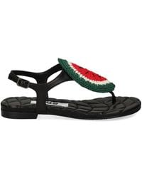 Ras - Gewatteerde Sandalen Met Applicatie - Lyst