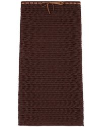 Tod's - Crochet Drawstring-Waist Midi Skirt - Lyst