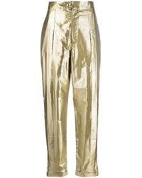 Lukhanyo Mdingi - Metallic-Effect Silk Trousers - Lyst