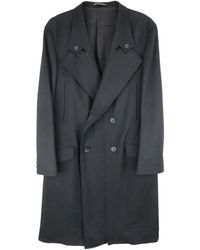 Yohji Yamamoto - Buttoned Long Coat - Lyst