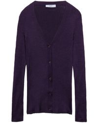 Prada - Cardigan aus Baumwolle - Lyst