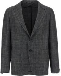 Tagliatore - Check-Patterned Blazer - Lyst