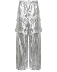 MM6 by Maison Margiela - Pantalone Metallic Nylon Parachute Cargo Pant - Lyst