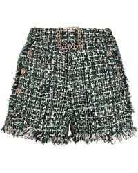 Edward Achour Paris - Rough-Cut Tweed Shorts - Lyst