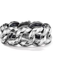 David Yurman - Sterling Silver Cable Edge Curb Chain Bracelet - Lyst