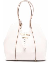 Tod's - T Timeless Mini Leather Tote Bag - Lyst